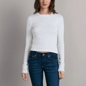 Rag & Bone Cropped Long Sleeve Ribbed Tee